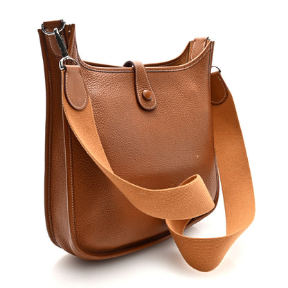 Hermes Taurillon Clemence Evelyne PM Gold 3 of 10