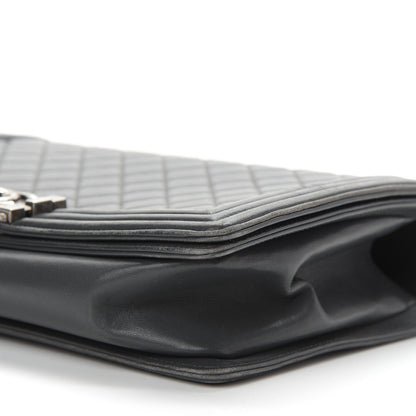 Chanel Lambskin Quilted New Medium Boy Flap Grey 9 of 10