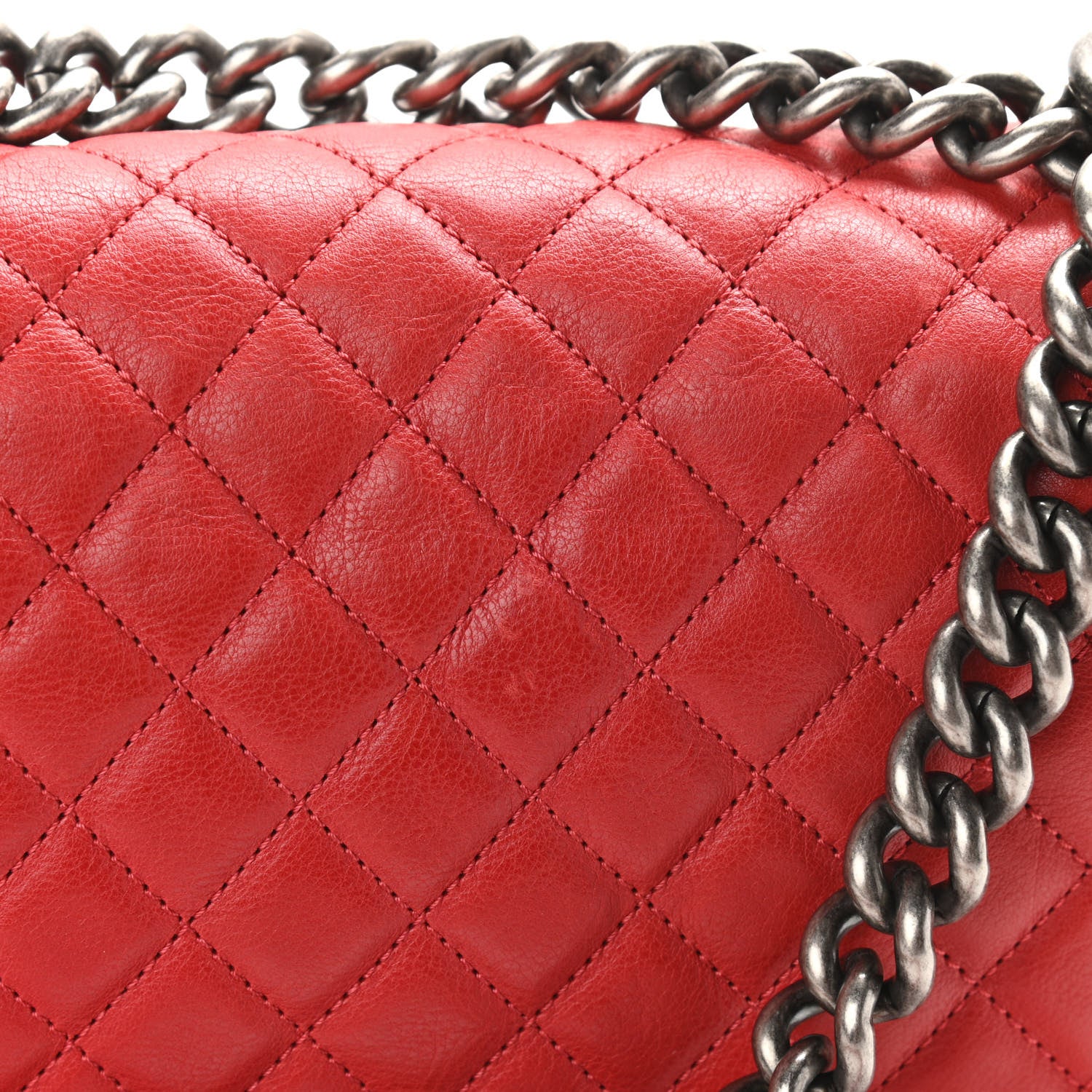 Chanel Calfskin Quilted Medium Boy Flap Red 12 of 13