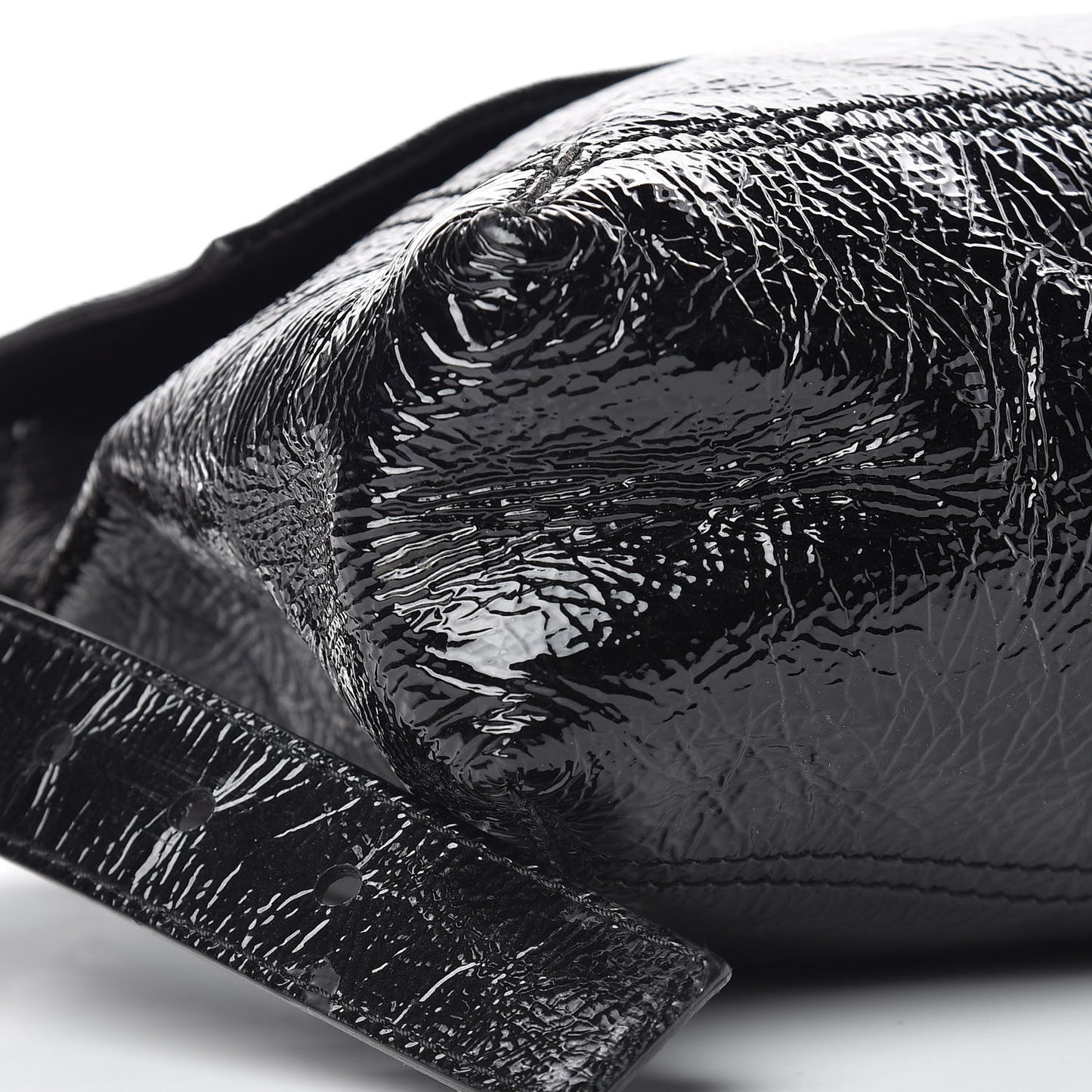 Vitello Naplak Large Convertible Baguette Black