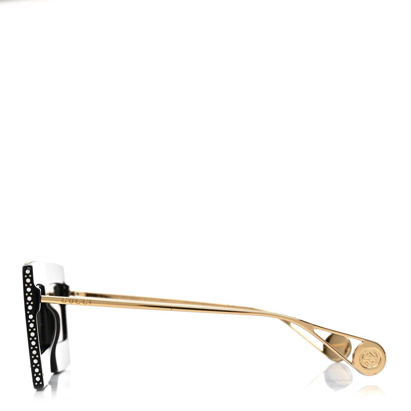 Acetate Crystal Mask-Frame Sunglasses GG0431S Black