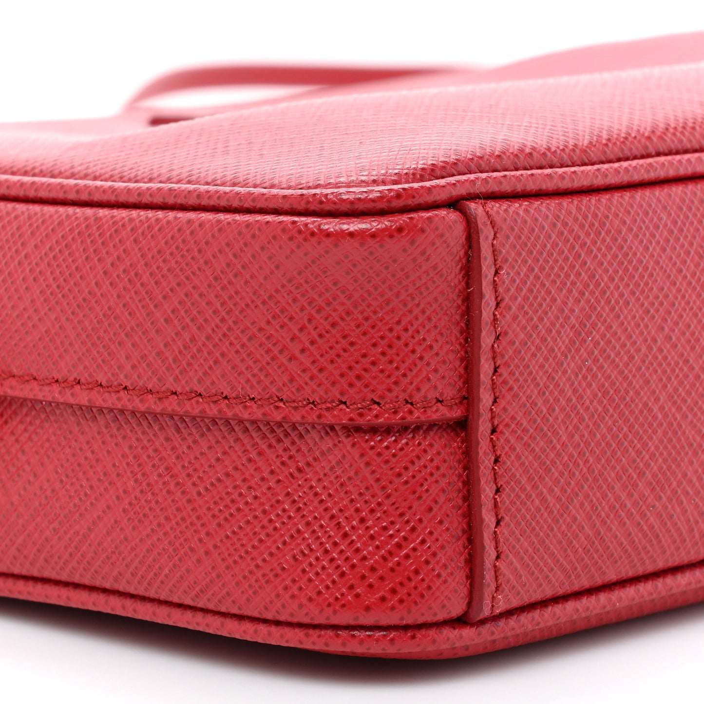 Saffiano Lux Small Camera Crossbody Bag Fuoco