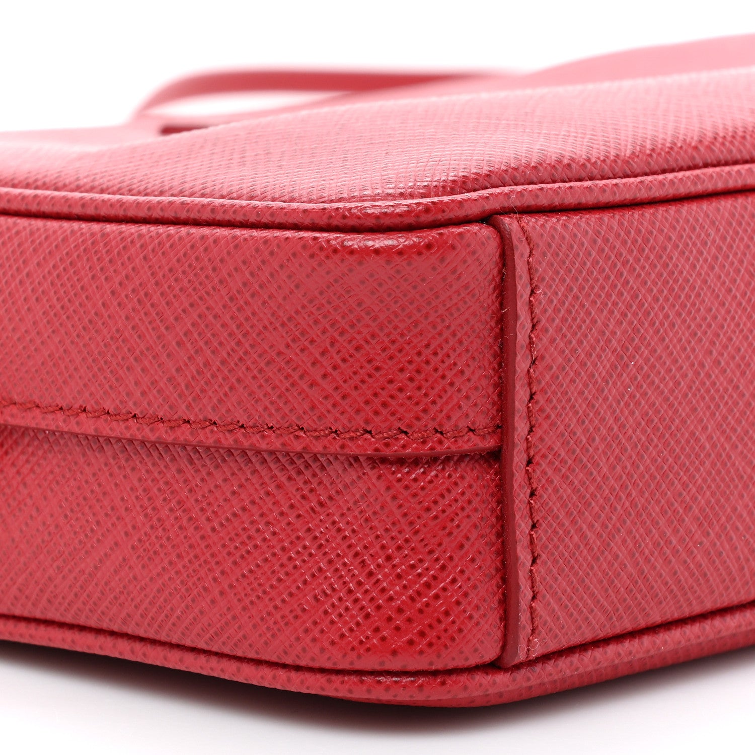 Prada Saffiano Lux Small Camera Crossbody Bag Fuoco 8 of 8