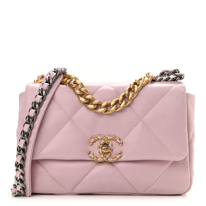 Chanel Lambskin Quilted Medium Chanel 19 Flap Light Pink 1 of 10