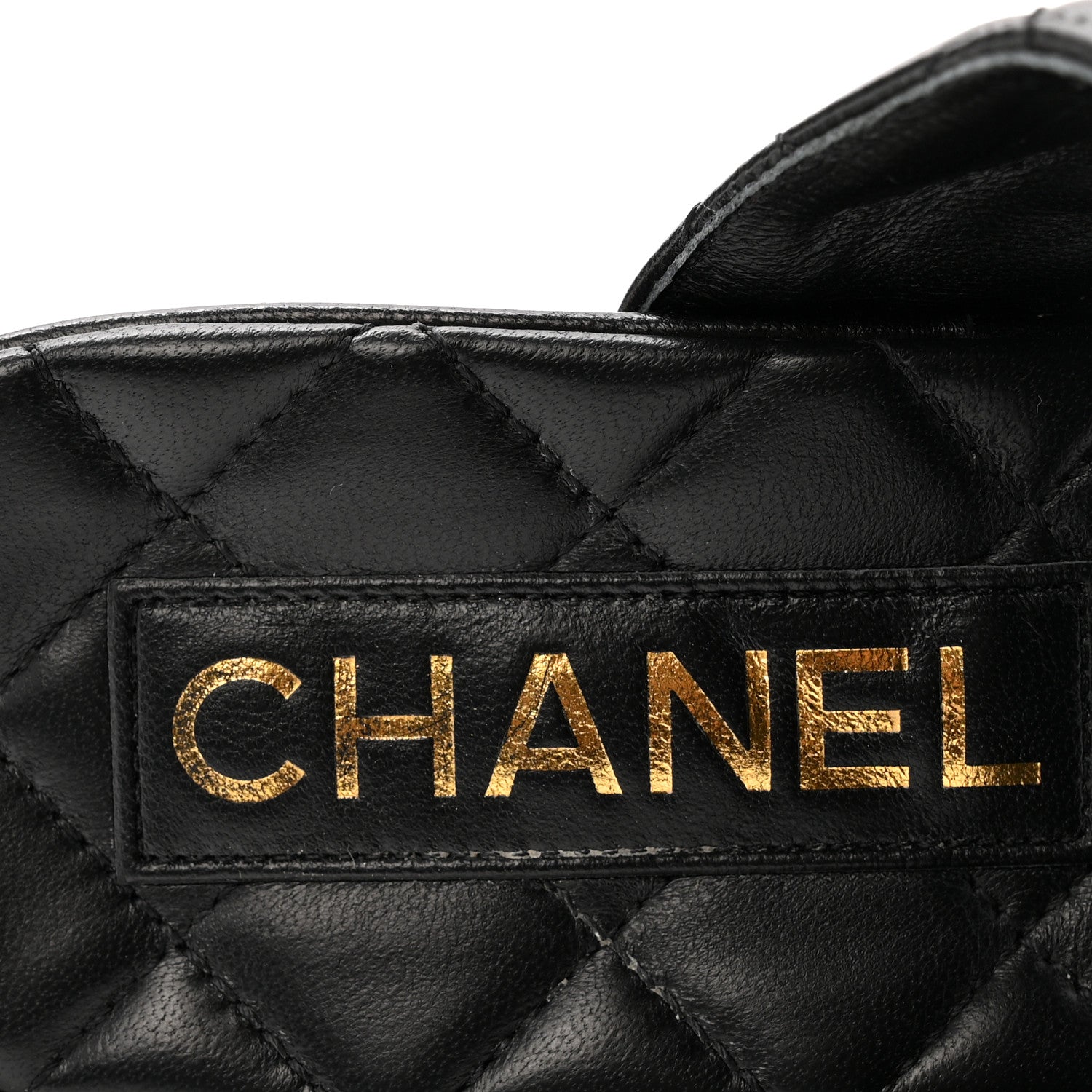 Chanel Shiny Goatskin Cork CC Wedge Sandals 37.5 Black 7 of 11