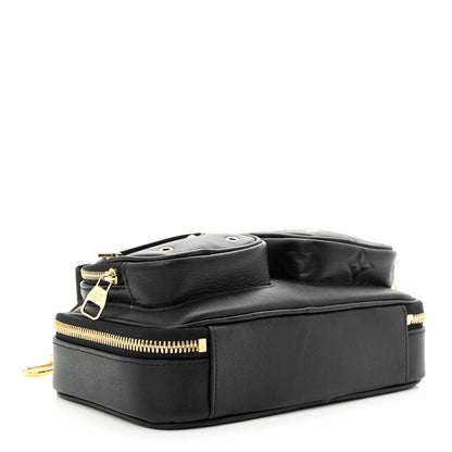 Louis Vuitton Calfskin Monogram Embossed Utility Crossbody Black 4 of 12