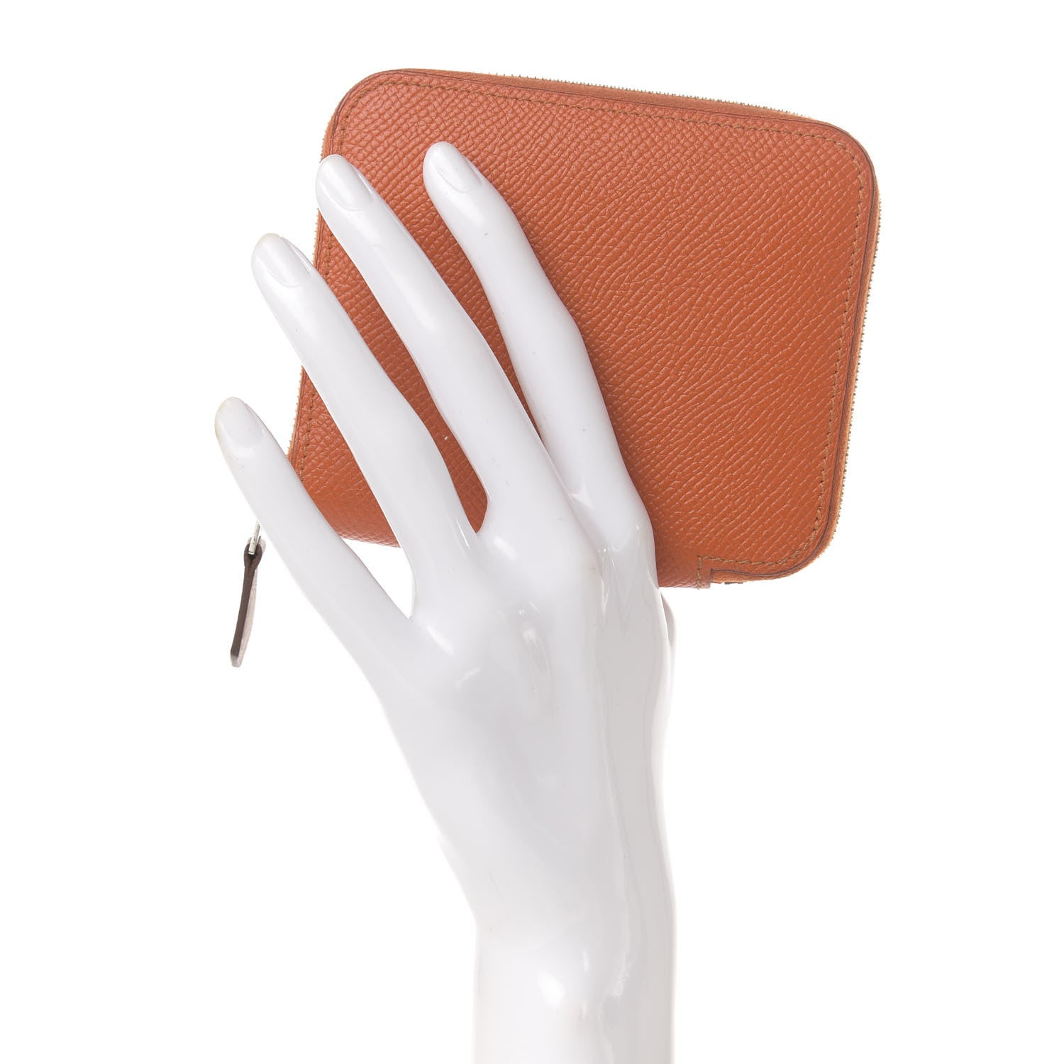 Hermes Epsom Silk'in Compact Wallet Orange 2 of 8