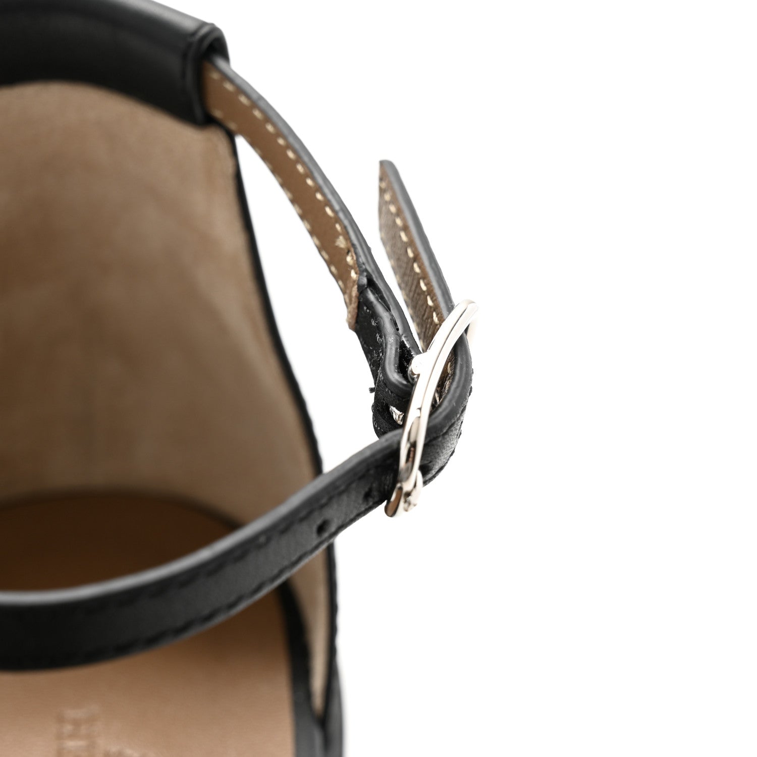 Hermes Calfskin Santorini Sandals 39 Black 9 of 10