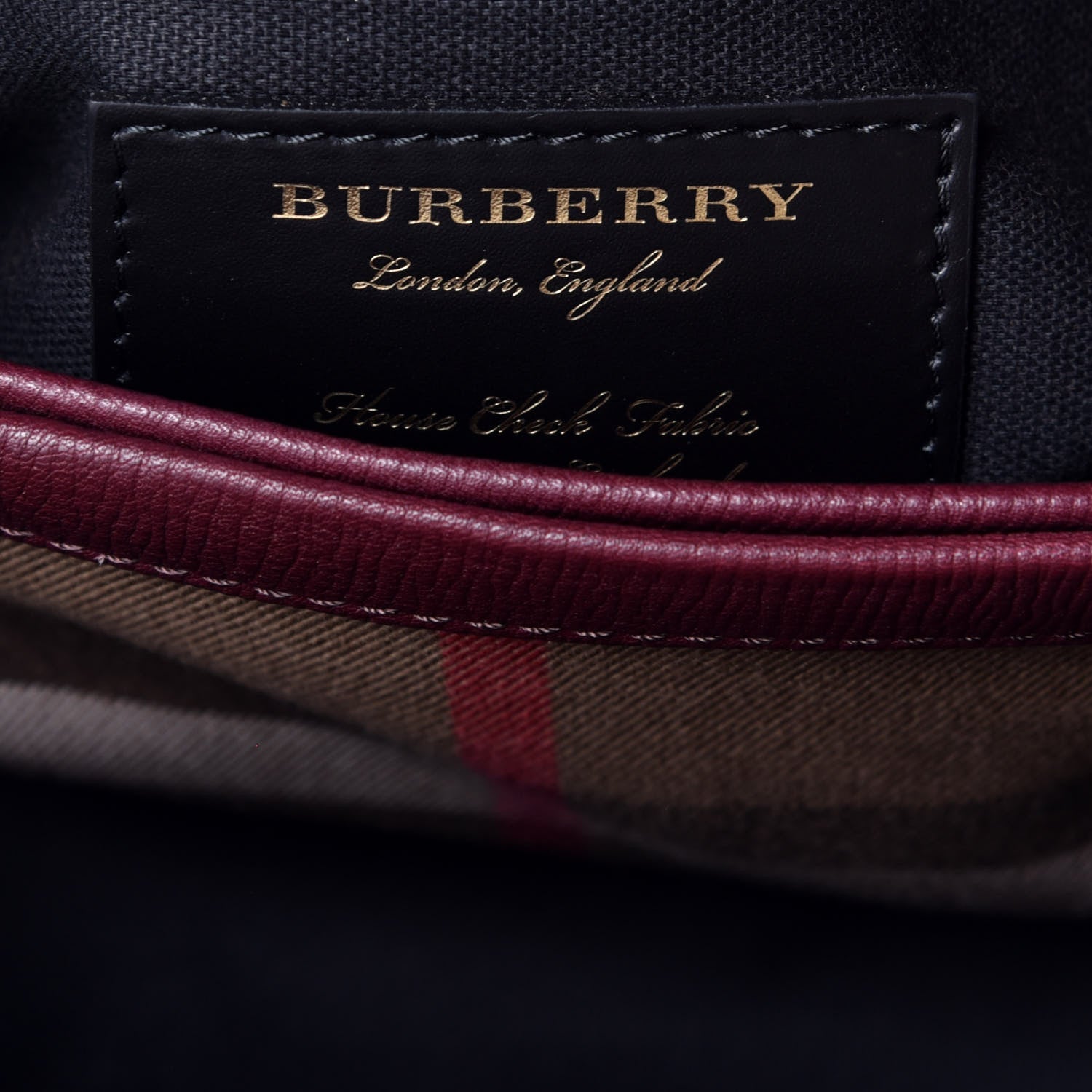 Burberry Derby Calfskin House Check Small Camberley Mahogany Red 7 of 9