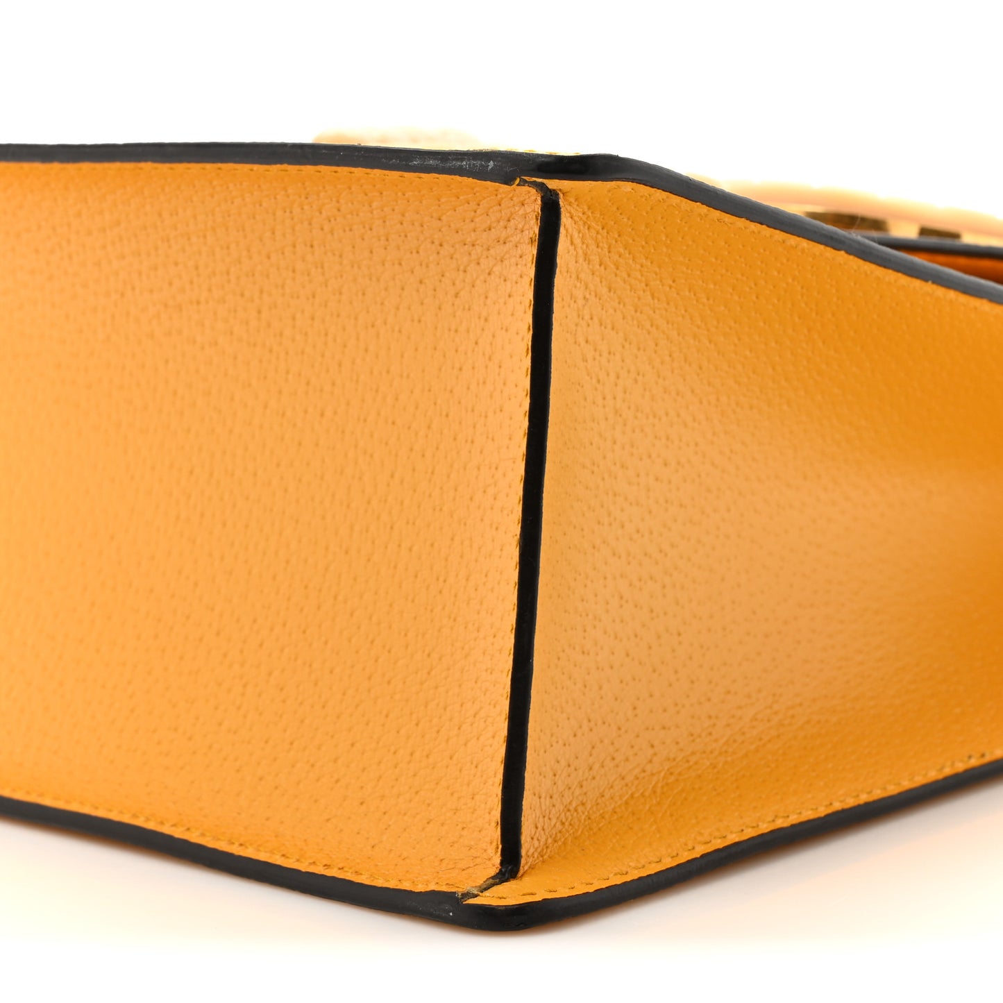 Textured Calfskin Bamboo Web Medium Falena Moth Top Handle Bag Crop