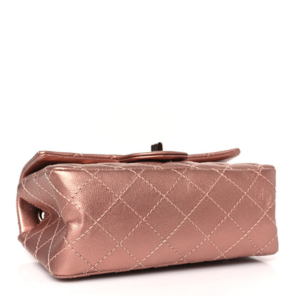 Chanel Metallic Grained Calfskin Quilted 2.55 Reissue Mini Flap Copper Pink 4 of 9