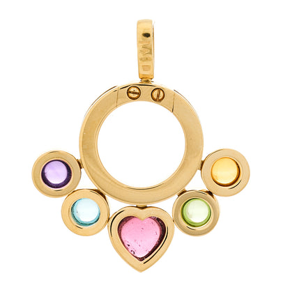 Bulgari 18K Yellow Gold Citrine Peridot Tourmaline Topaz Amethyst Allegra Pendant 4 of 4