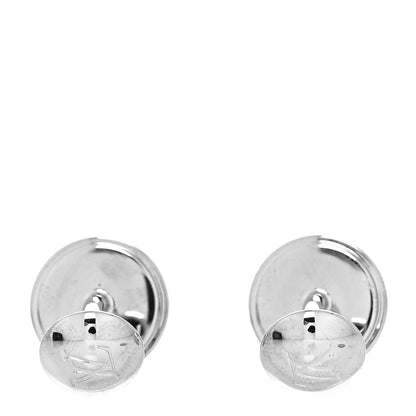 Louis Vuitton LV Travel Key Circle Cufflinks Silver 3 of 5