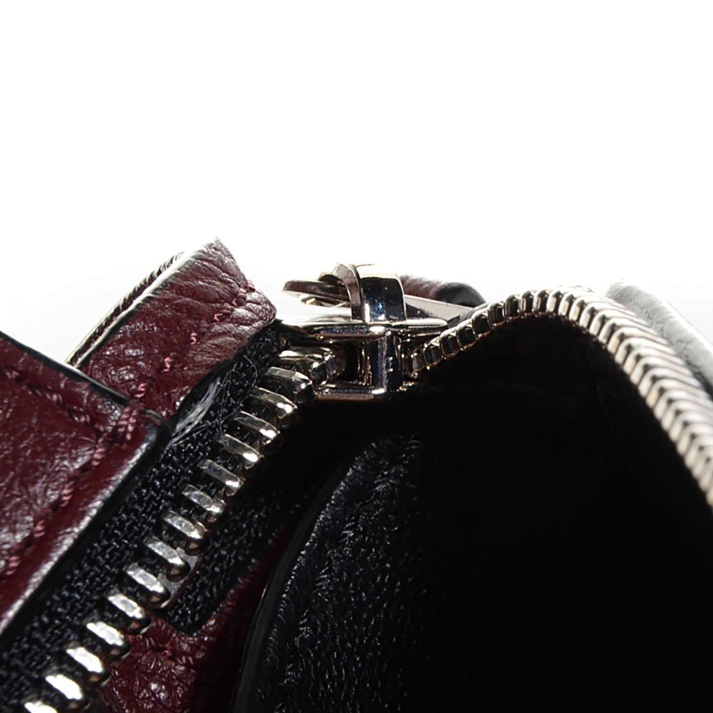 Grained Calfskin Medium Edge Shoulder Bag Burgundy