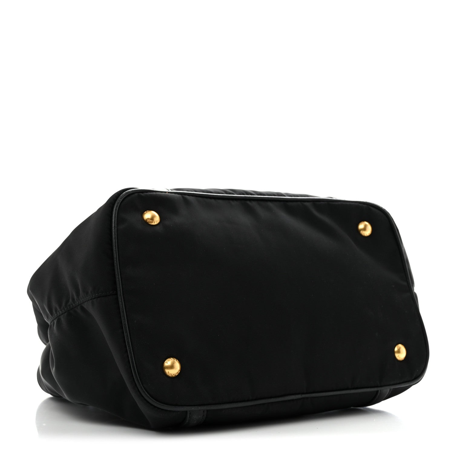Prada Tessuto Nylon Soft Calf Tote Black 4 of 13