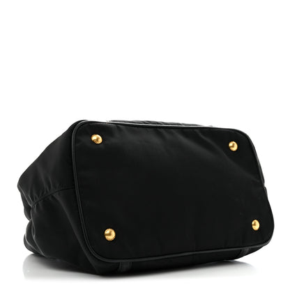 Prada Tessuto Nylon Soft Calf Tote Black 4 of 13