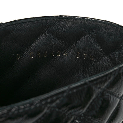 Chanel Shiny Calfskin Quilted Lace Up Combat Boots 37.5 Black 7 of 8