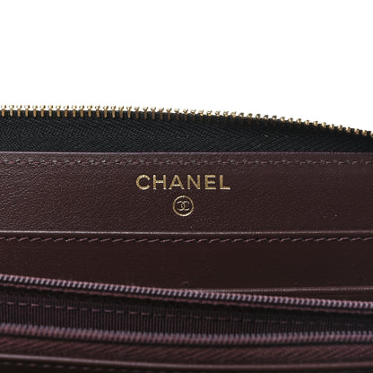 Chanel Caviar Quilted Large Gusset Zip Around Wallet Black 5 of 12