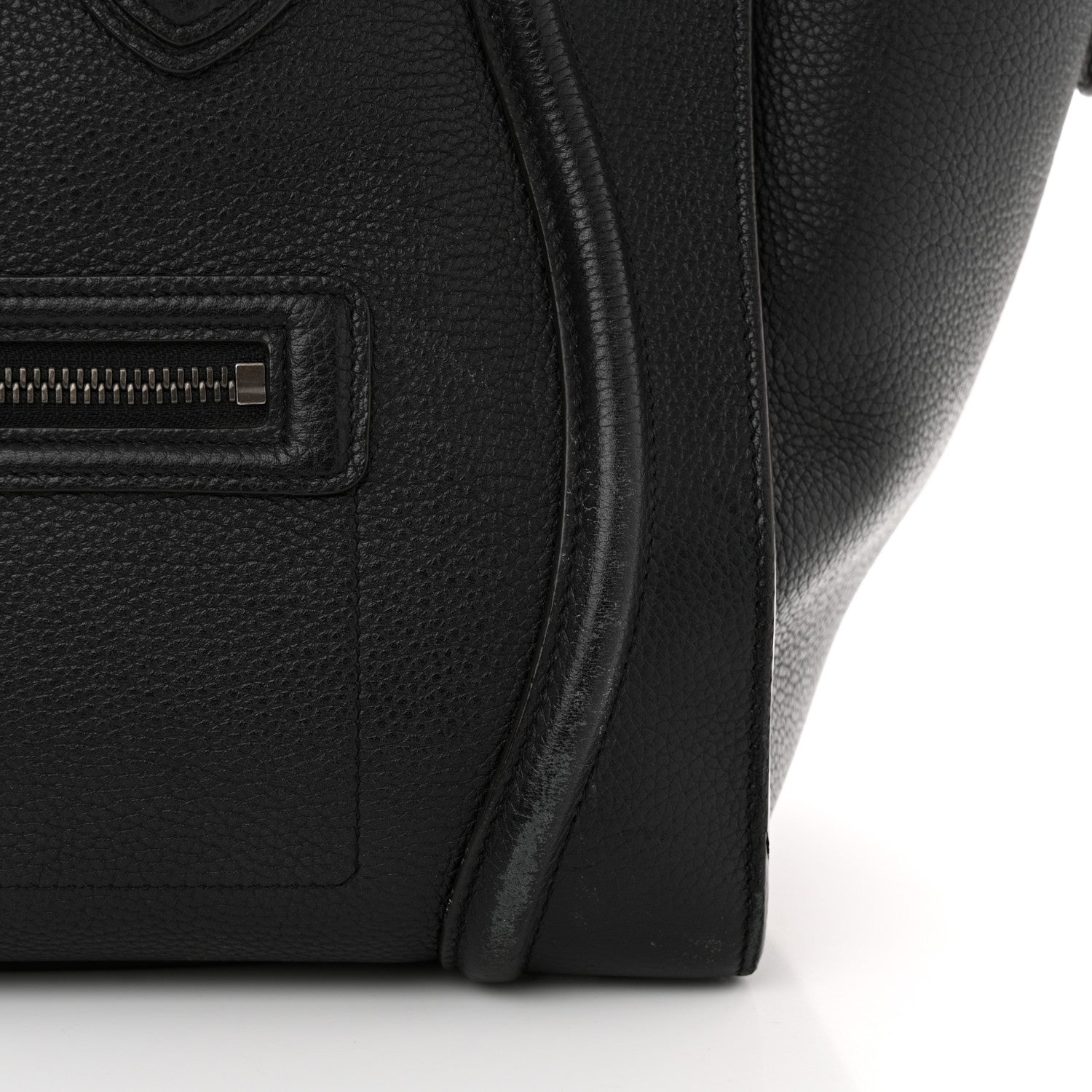 Celine Drummed Calfskin Mini Luggage Black 13 of 19