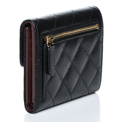 Chanel Caviar Quilted Compact Flap Wallet Black 3 of 10