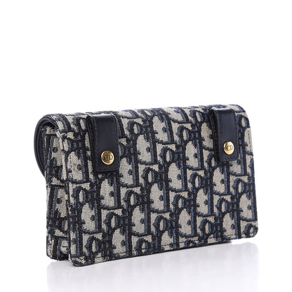Christian Dior Oblique Saddle Belt Bag Blue 2 of 13