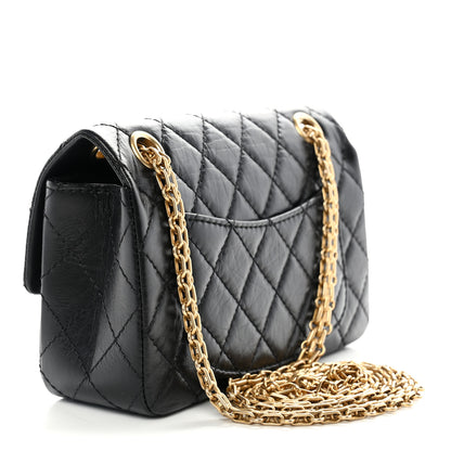 Chanel Aged Calfskin Quilted 2.55 Reissue Mini Flap Black 3 of 11