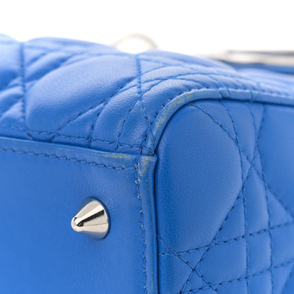 Christian Dior Lambskin Cannage Medium Lady Dior Blue Persan 15 of 15