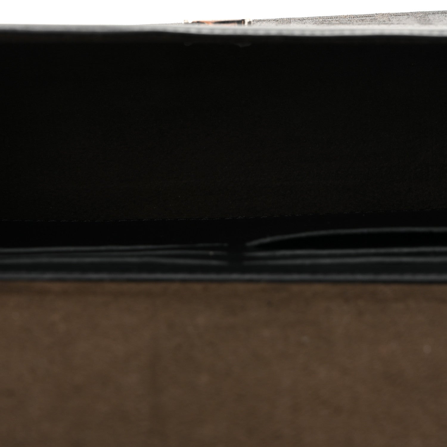 Fendi Recycled Fabric Jacquard Vitello King FF 1974 Baguette Soft Trunk Phone Pouch Brown 5 of 14