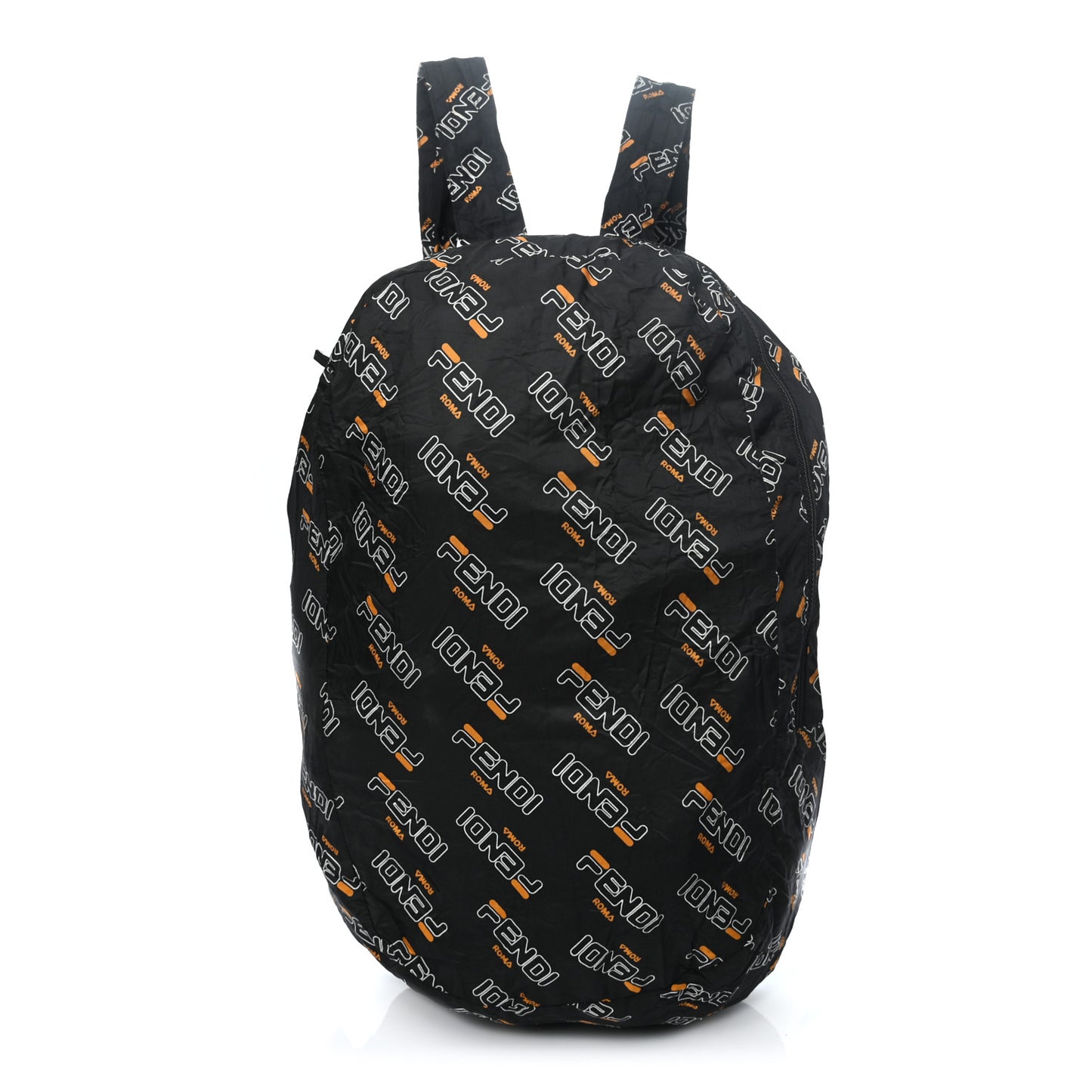 X FILA Calfskin Mania Backpack Help Bag Charm Black
