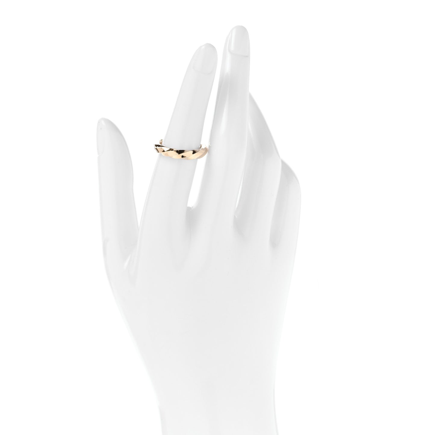 18K Yellow Gold 4mm Cable Edge Band Ring 51 5.75