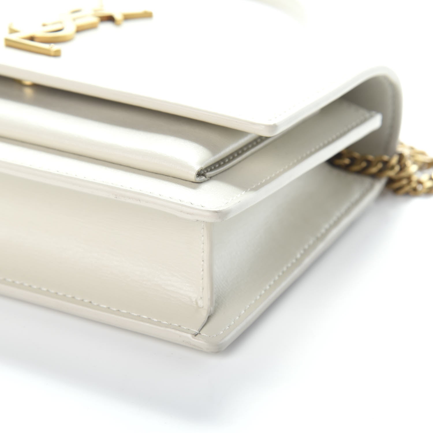 Saint Laurent Calfskin Monogram Sunset Chain Wallet Blanc Vintage 8 of 8