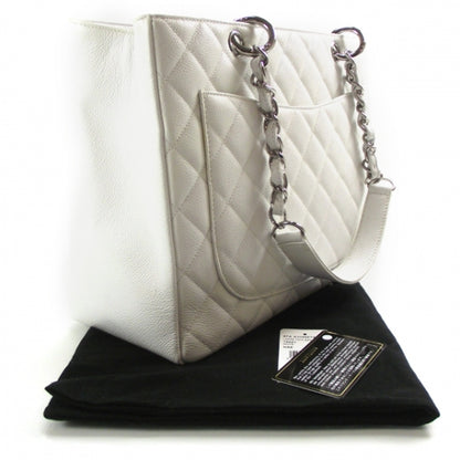 Chanel Caviar Grand Shopping Tote GST White 3 of 11