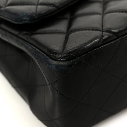 Chanel Lambskin Quilted Jumbo Single Flap Black 13 of 15