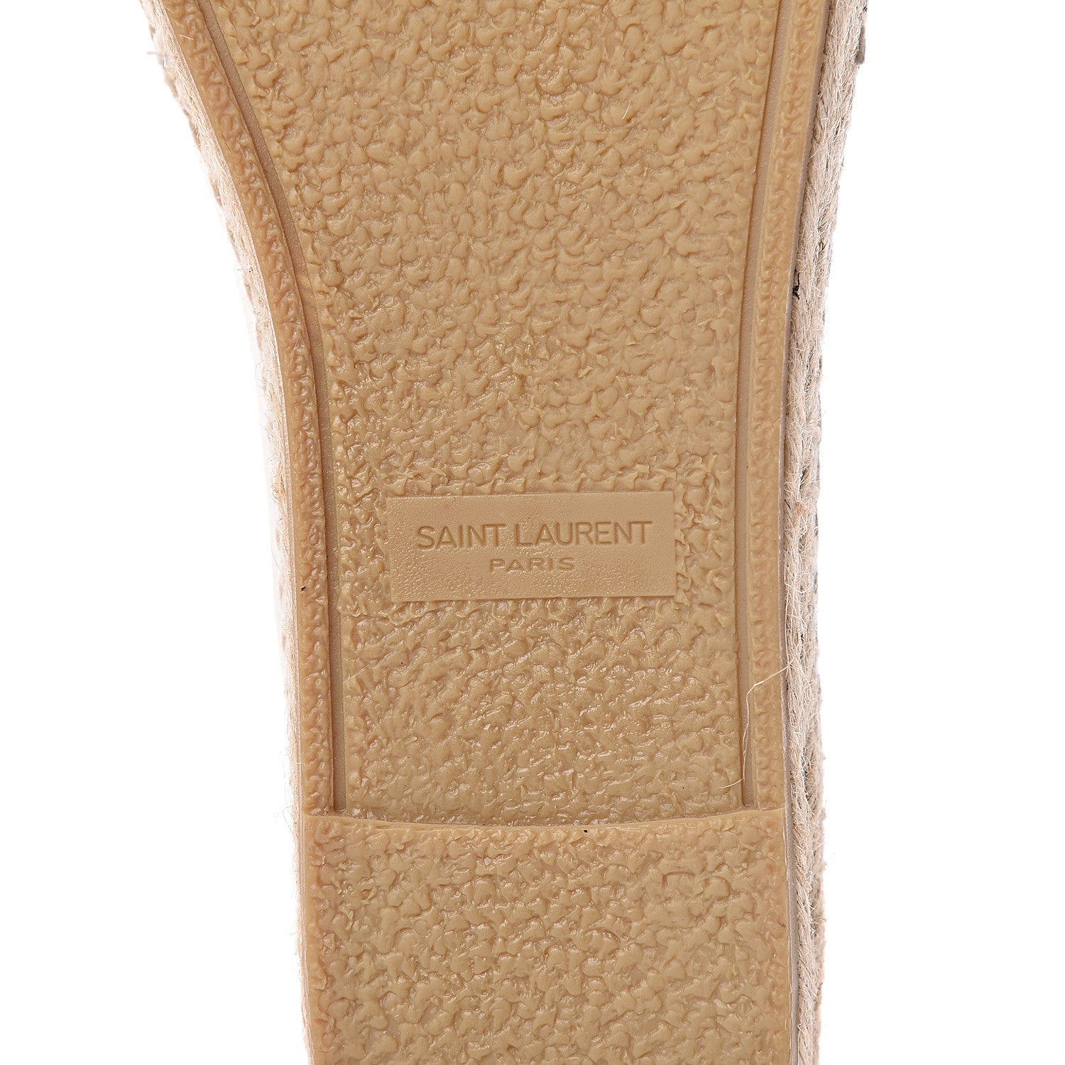 Saint Laurent Canvas Elba Logo Embroidered Espadrilles 39 Panna 6 of 9
