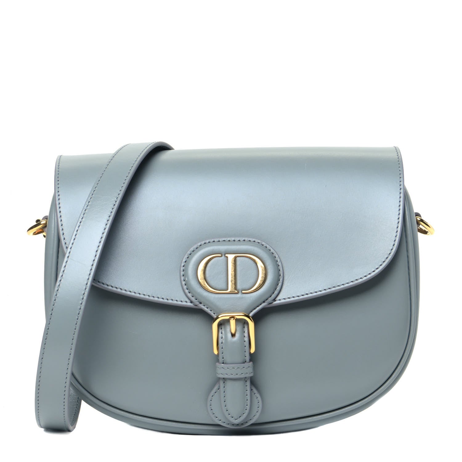 Christian Dior Box Calfskin Medium Bobby Flap Stone Grey 1 of 5