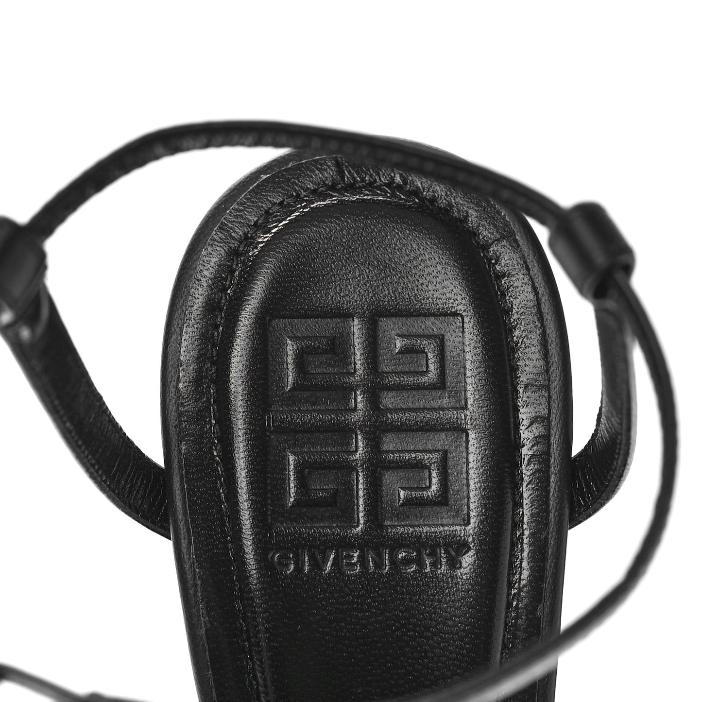 Smooth Nappa Feather G Cube 105mm Sandals 41 Black