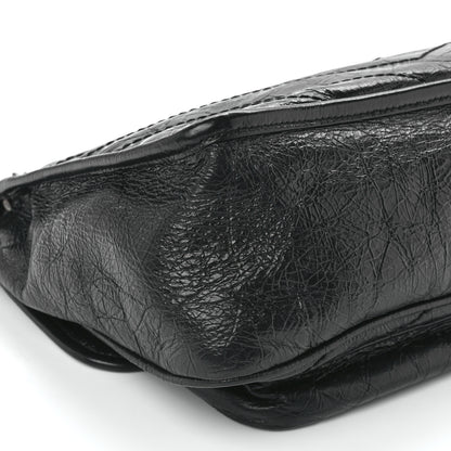 Saint Laurent Crinkled Calfskin Matelasse Monogram Medium Niki Chain Satchel Black 12 of 13