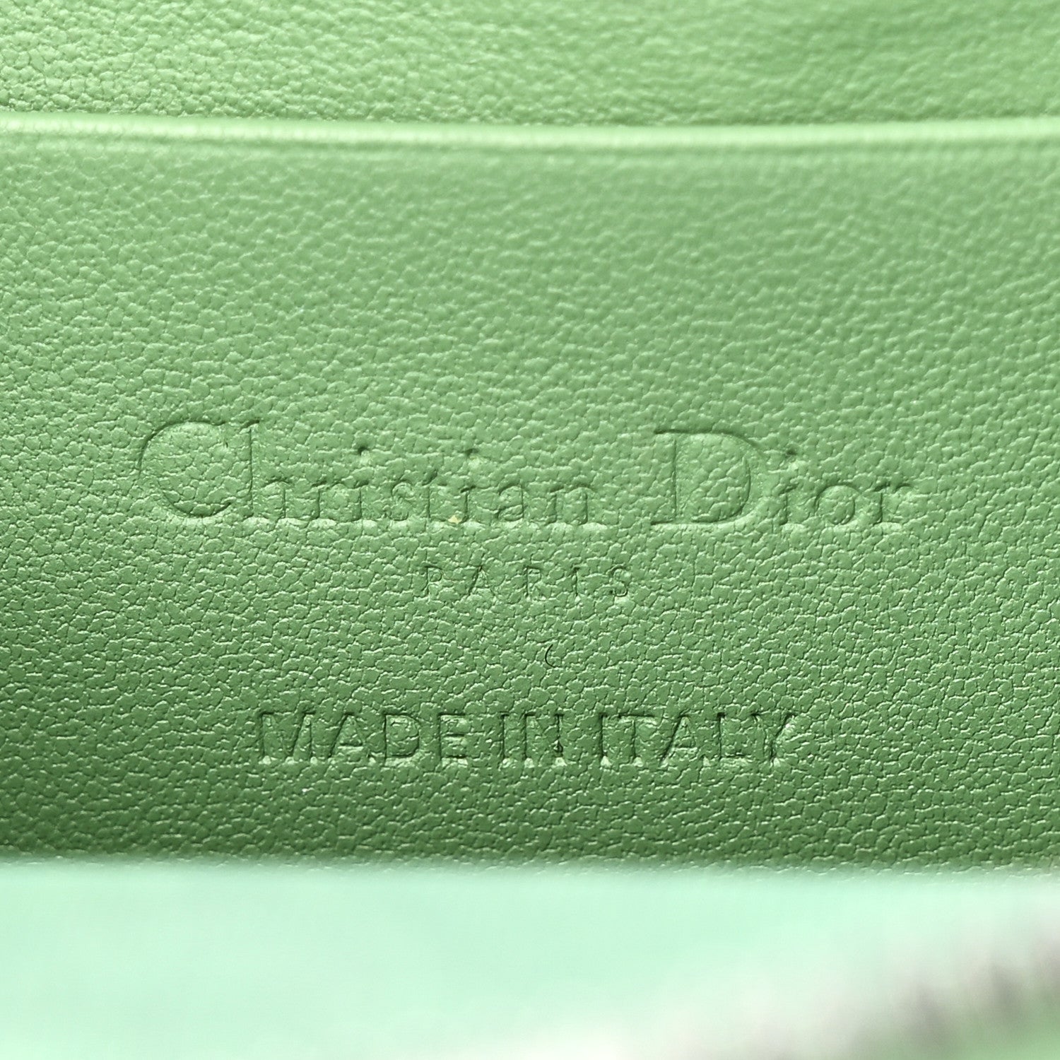 Christian Dior Lambskin Cannage Lady Dior Phone Holder Jade Green 6 of 9