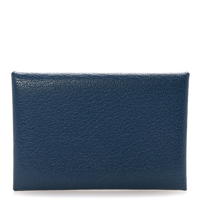 Hermes Chevre Chamkila Calvi Card Case Deep Bleu 1 of 7
