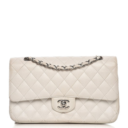 Chanel Caviar Quilted Medium Double Flap White 1 of 18