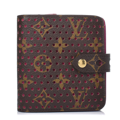 Louis Vuitton Monogram Perforated Compact Zipped Wallet Fuchsia 1 of 7