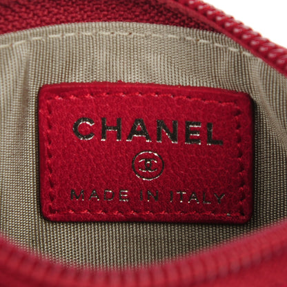 Chanel Goatskin CC Jacket Coin Purse Rouge 6 of 7