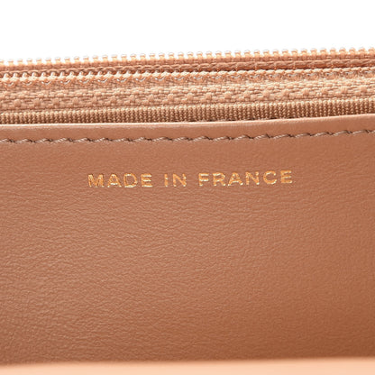 Chanel Letter Calfskin Embossed Quilted Wallet On Chain WOC Beige 7 of 8