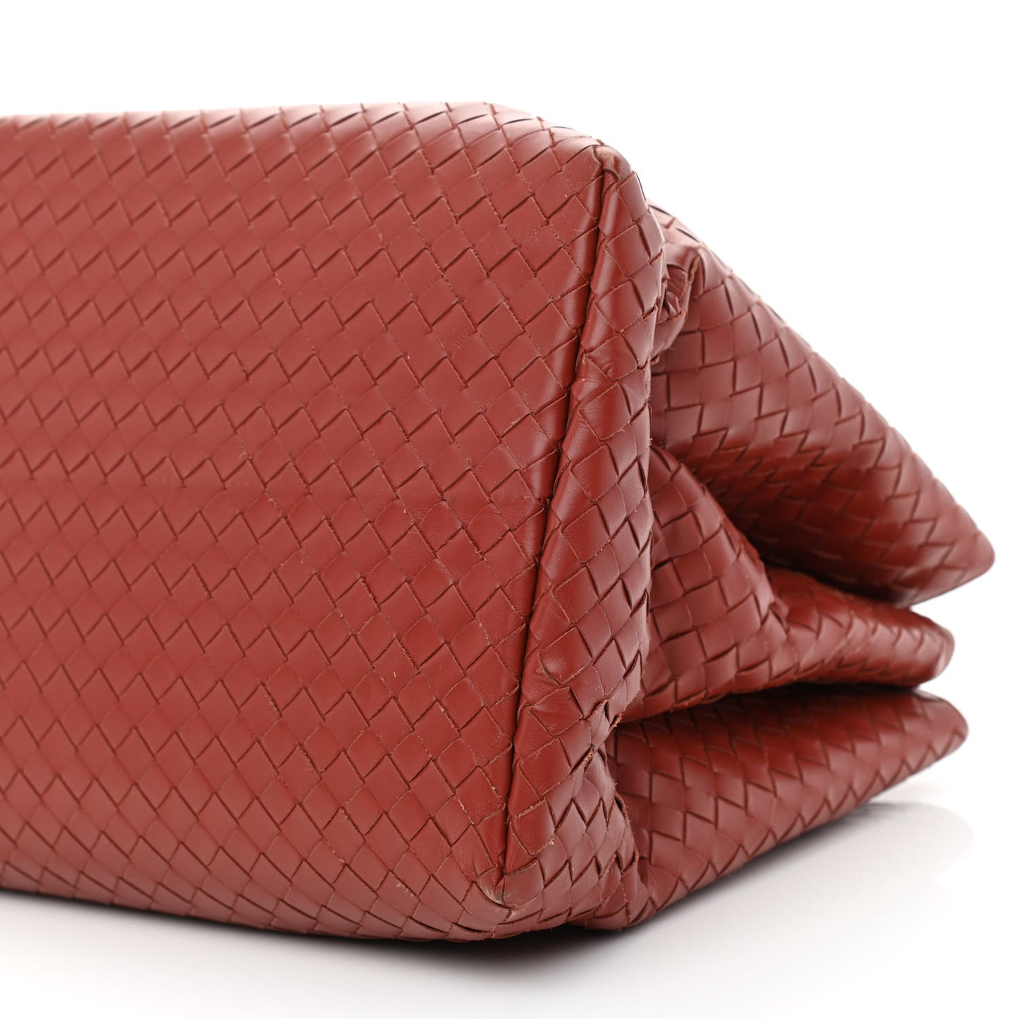 Light Calf Intrecciato Medium Roma Dark Red