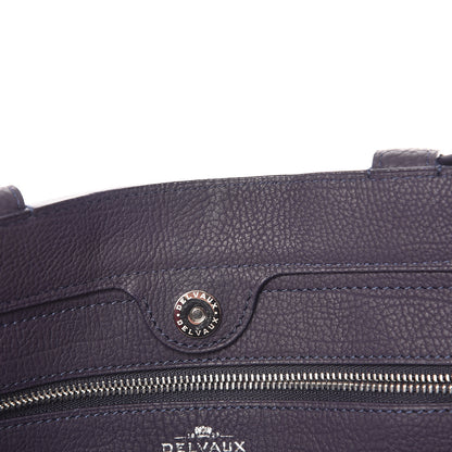 Delvaux Grained Calfskin Le Pin Tote Indigo 8 of 11