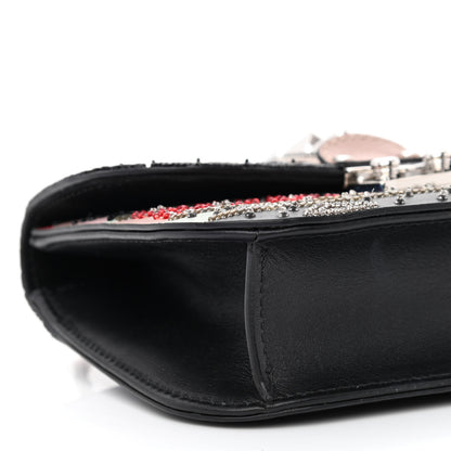 Valentino Garavani Vitello Beaded Geometric Patch Small Glam Lock Rockstud Flap Multicolor 8 of 10