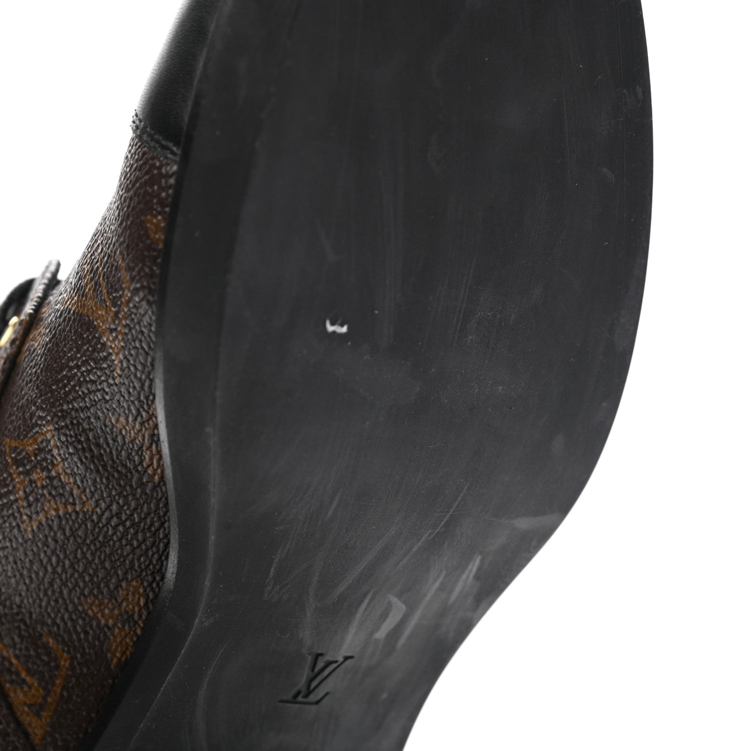 Louis Vuitton Monogram Calfskin Wonderland Flat Ranger Boots 40 Black 10 of 11