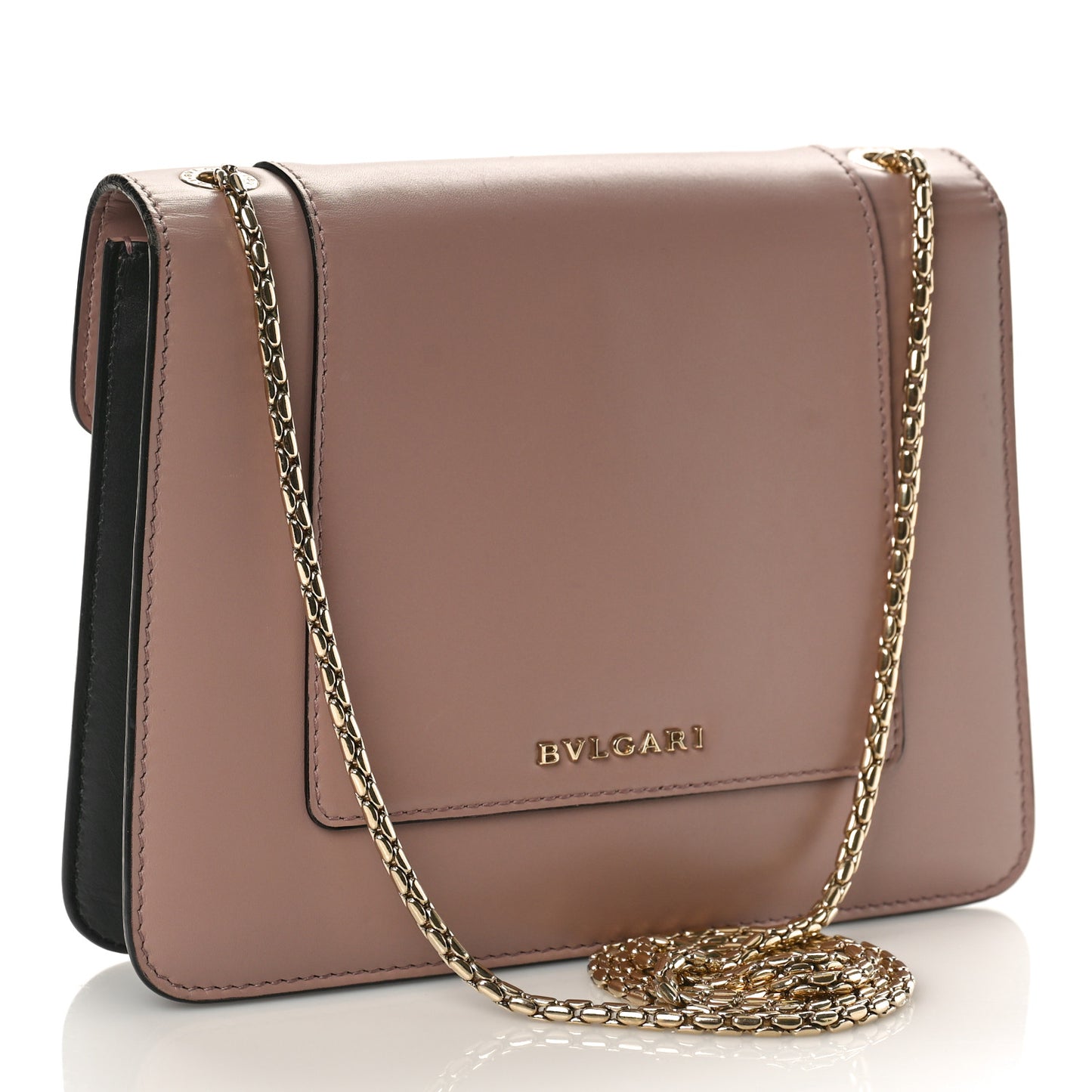 Calfskin Scaglie Studs Serpenti Forever Crossbody Desert Quartz