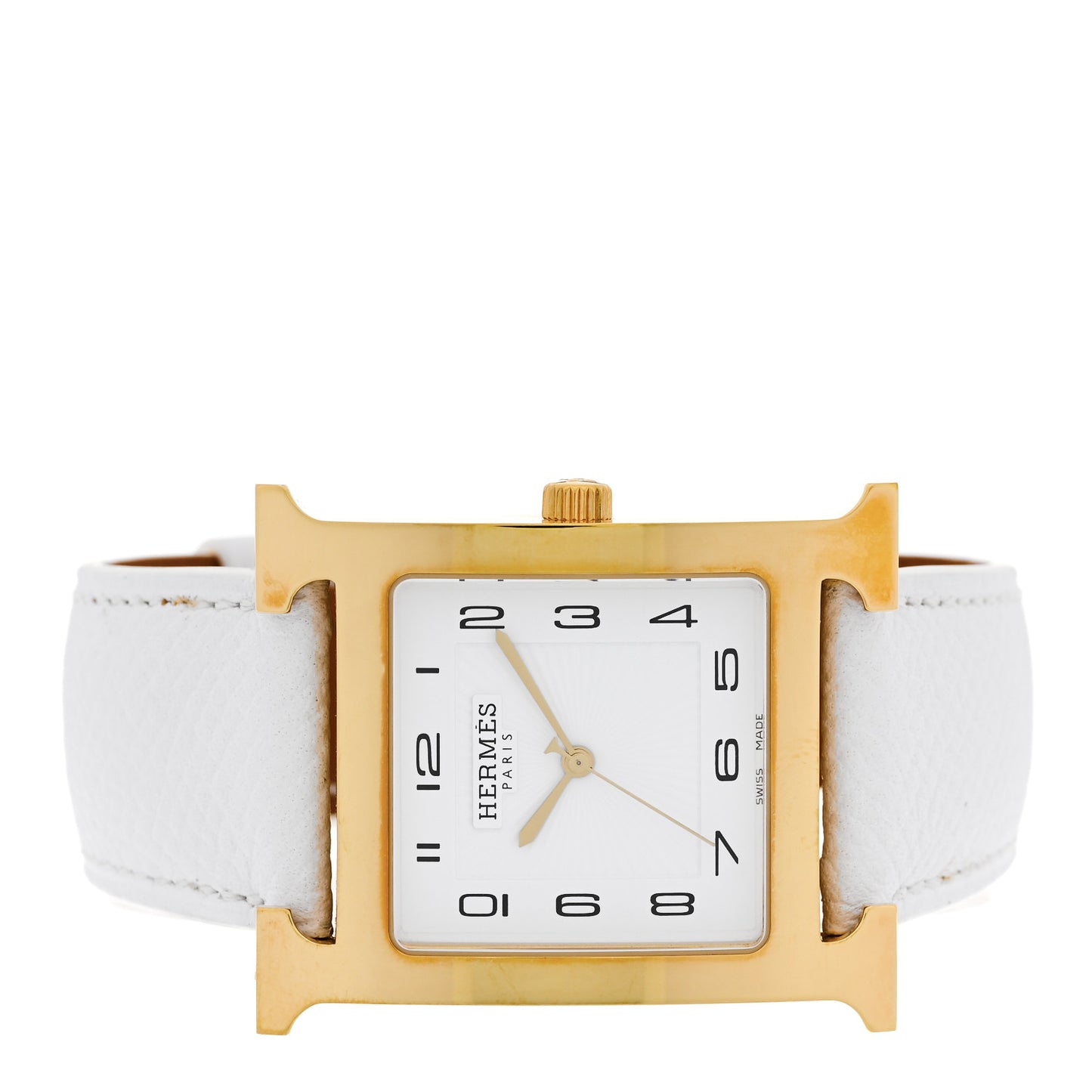 Stainless Steel Epsom 30.5mm Heure H Hour Quartz Watch Blanc