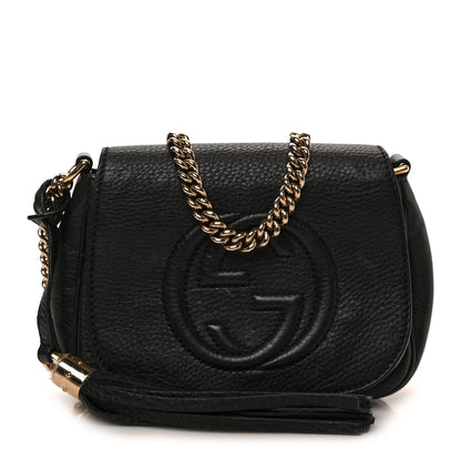 Gucci Pebbled Calfskin Small Soho Flap Crossbody Black 1 of 8